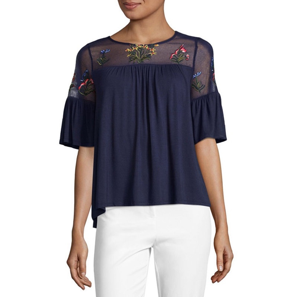 Embroidered Off the Shoulder Blouse